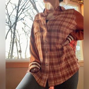 BDG Keanu Varsity Flannel -  🍊 Orange Plaid - only worn a couple of times